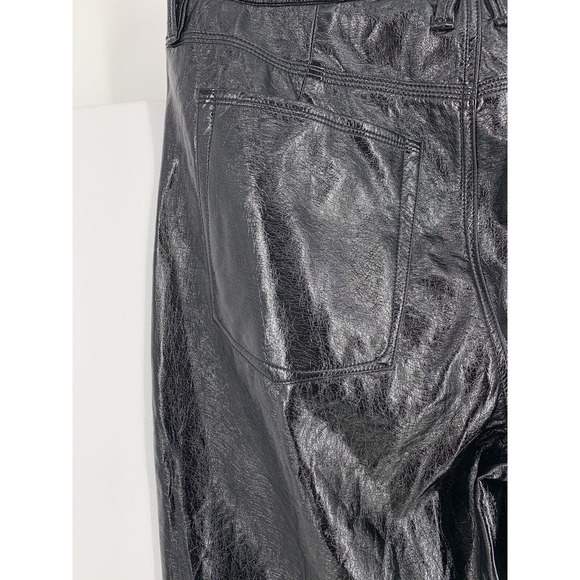 Good American GOOD CLASSIC TEXTURED VINYL PANTS Black 12/31 - Picture 6 of 15